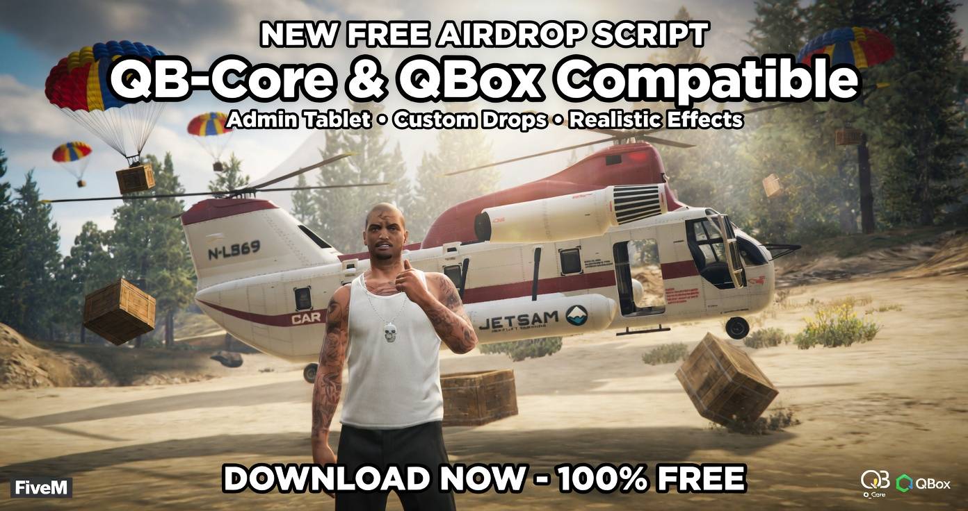 fivem qbcore qbox free airdrop script esx