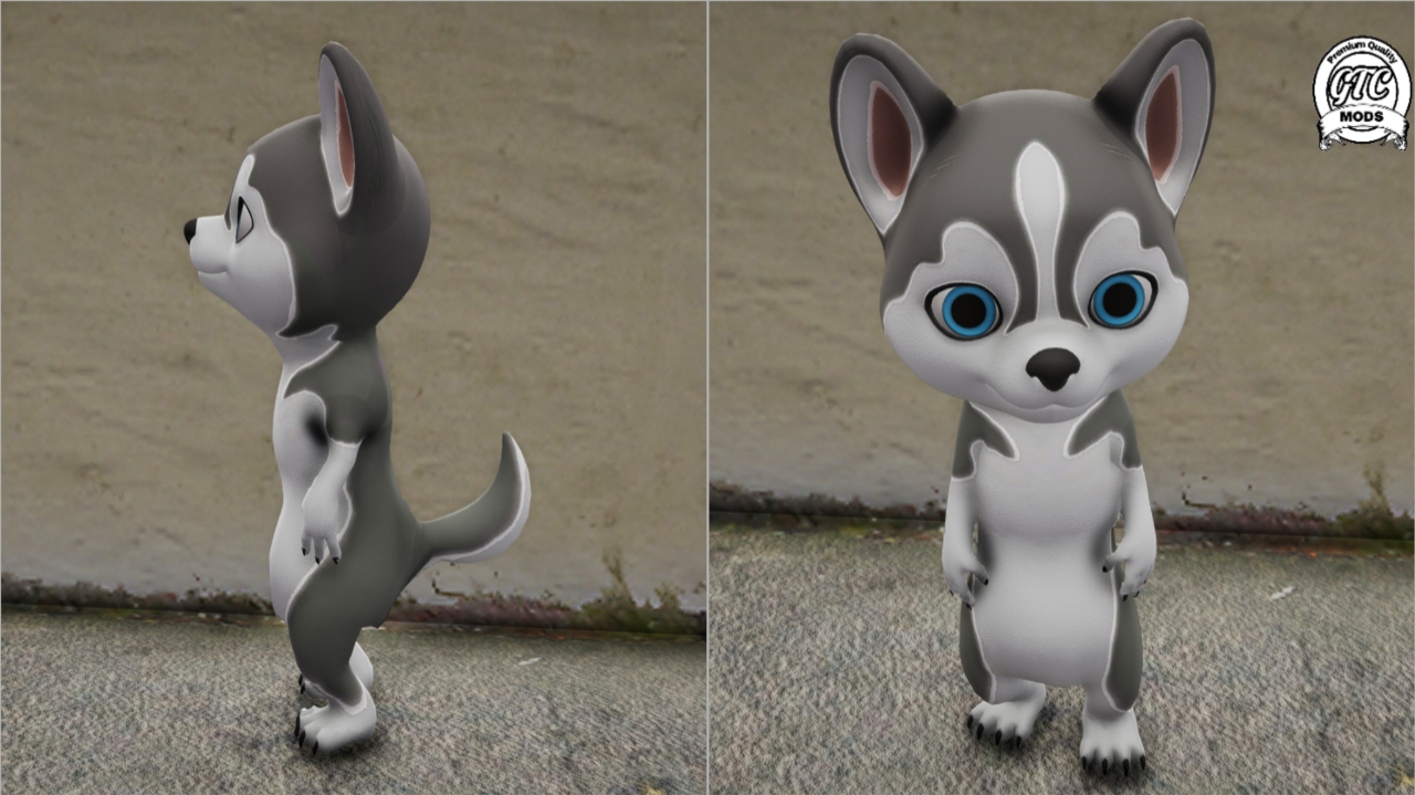 🐺 Mini Cartoon Husky Dog Ped for FiveM  Cute, Funny & Wholesome RP (2).jpg