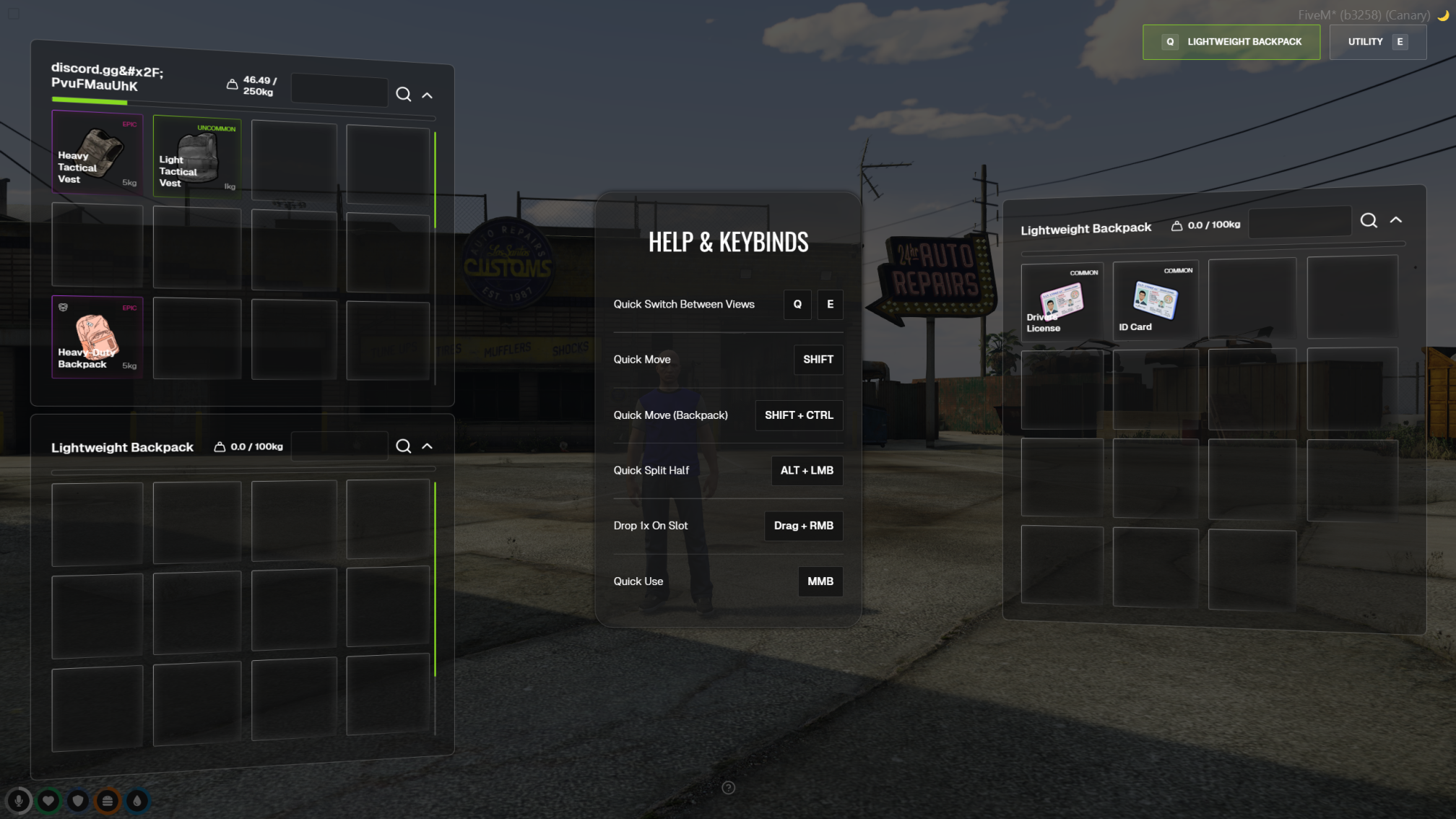 Help & Keybinds Menu