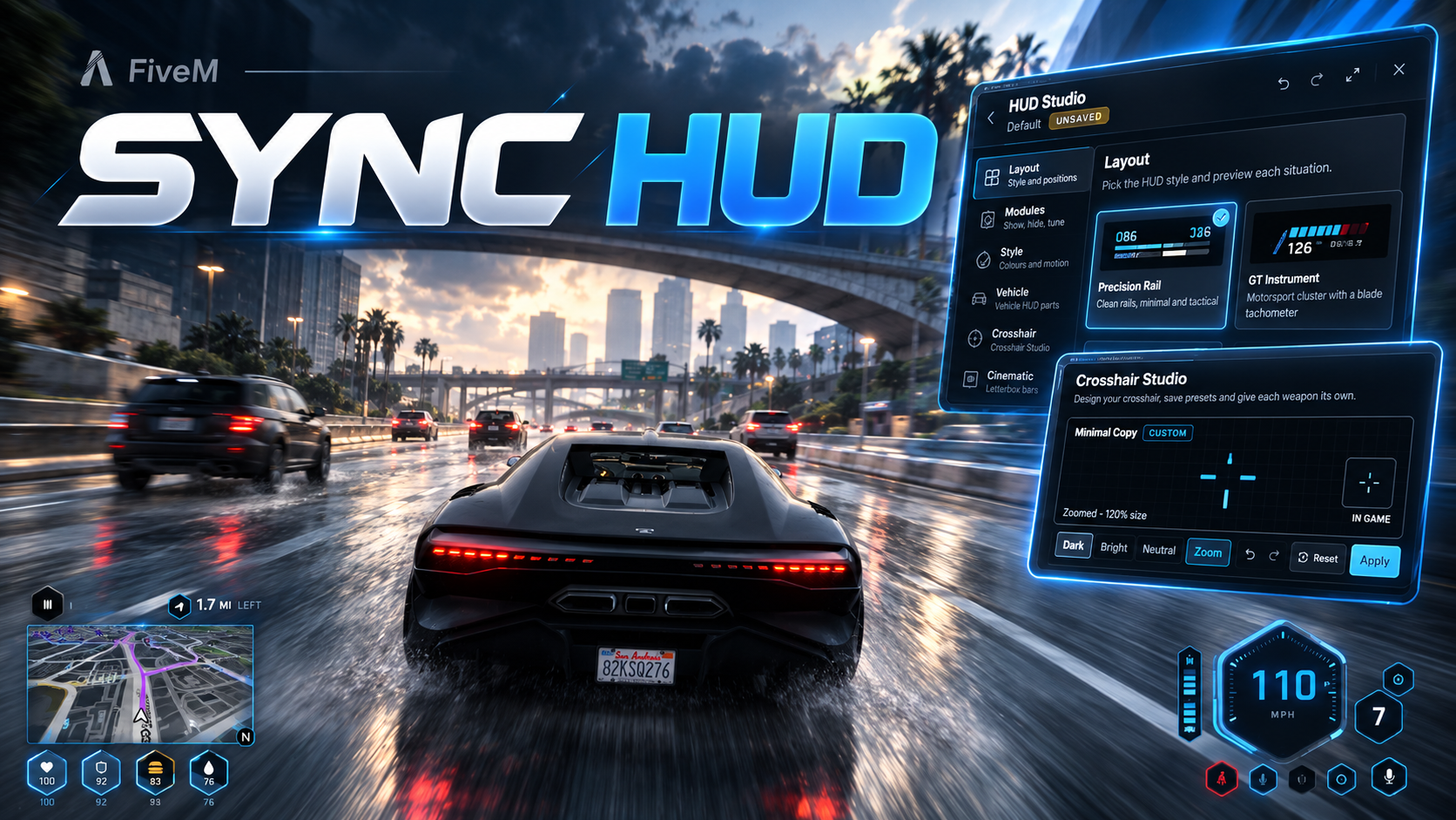 Rainy SYNC HUD Highway Showcase.png