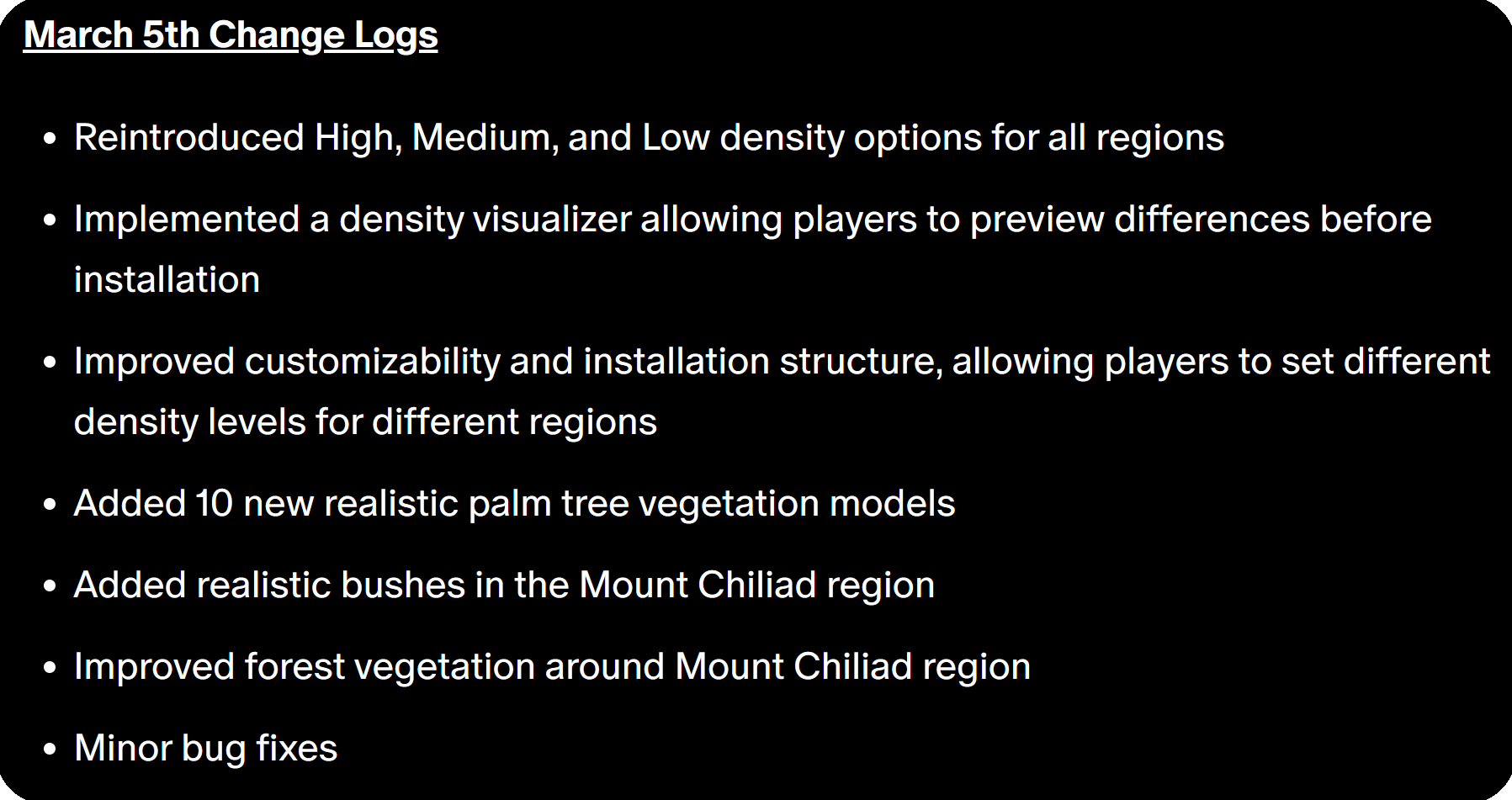 Changelog